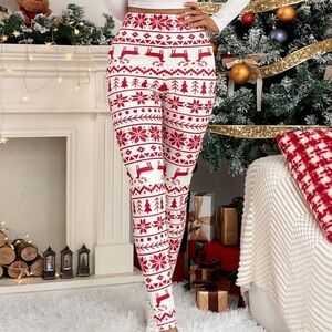 Winter Festive Jacquard Print Leggings NEW 🏷️